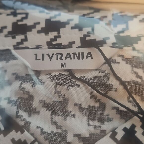 LIVRANIA WOMAN BUTTON DOWN BLOUSE M - Picture 3 of 4